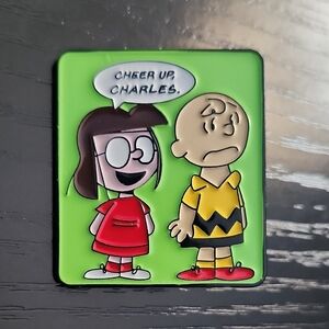 Peanuts Marcie and Charlie Brown Enamel Pin